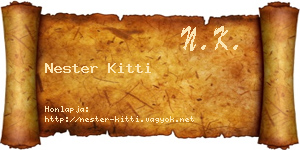 Nester Kitti névjegykártya