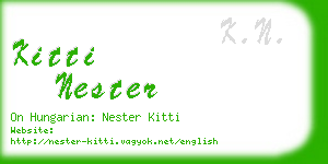 kitti nester business card